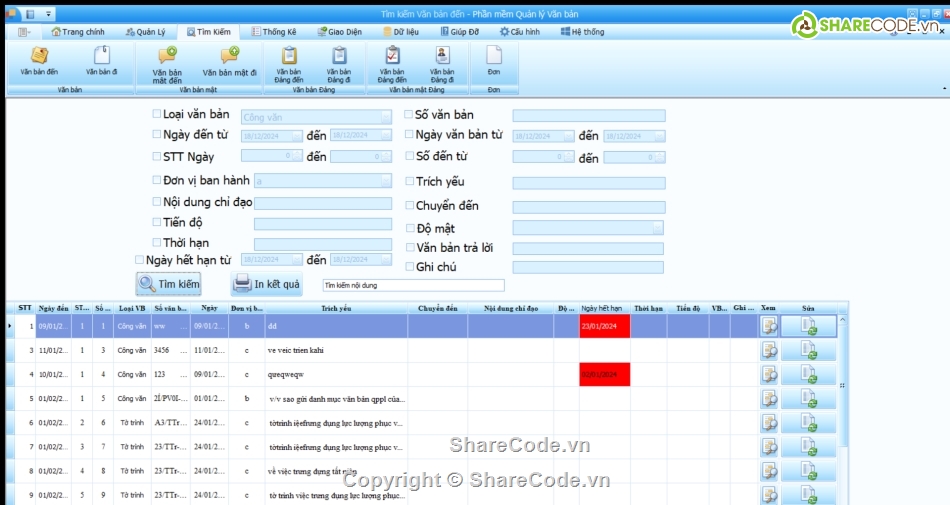 phần mềm quản lý văn bản,tra cứu văn bản,windows form văn bản